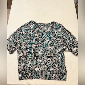 Worthington Blue, Gray and Black Blouse size L